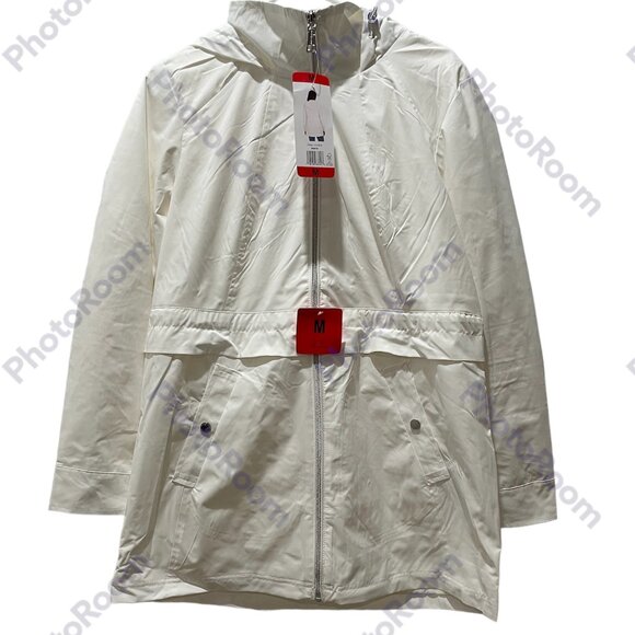 Women Hooded Rain Jacket, Vince Camuto, M,L, White, NWT - Picture 1 of 9